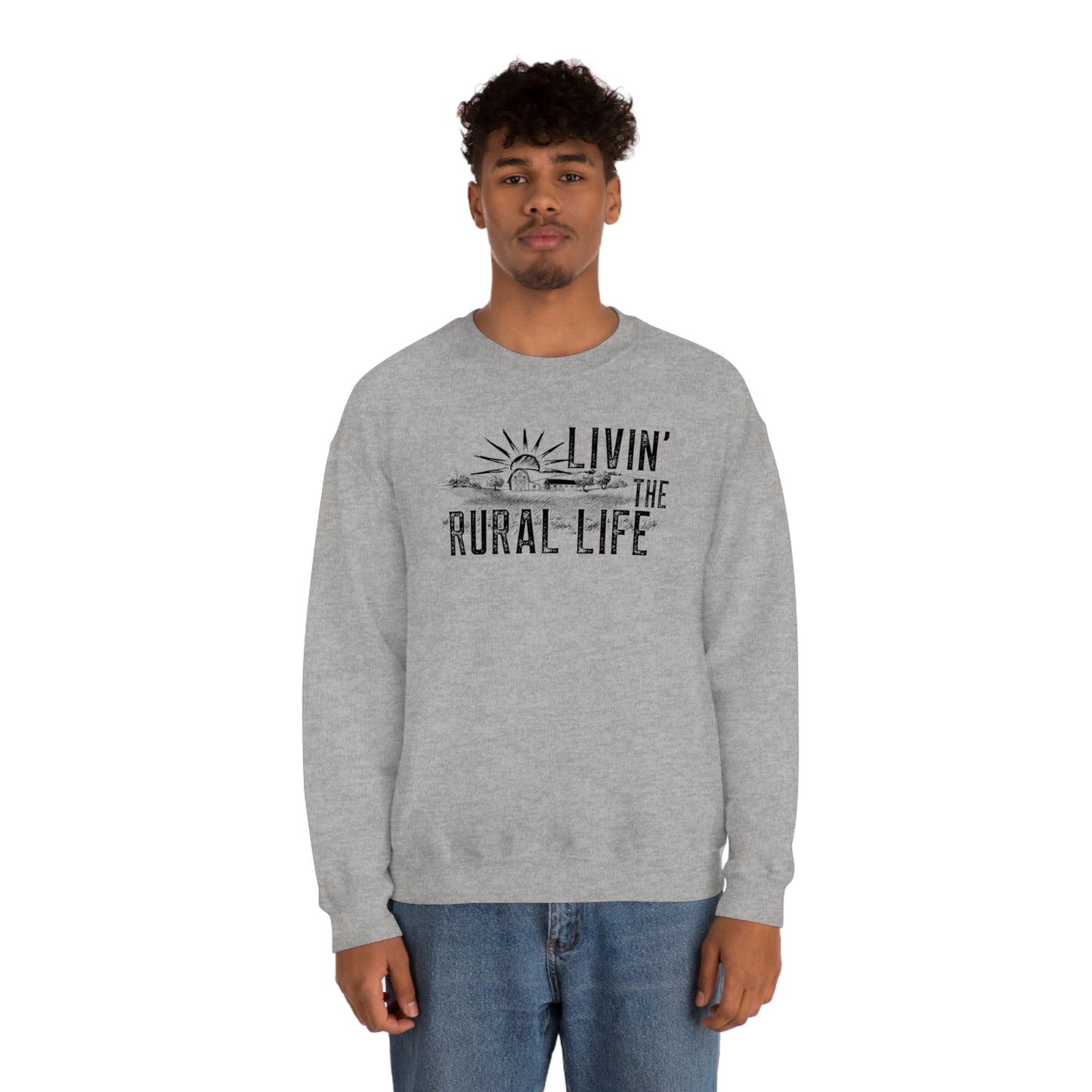 "Livin' the Rural Life" - Unisex Heavy Blend™ Crewneck Sweatshirt