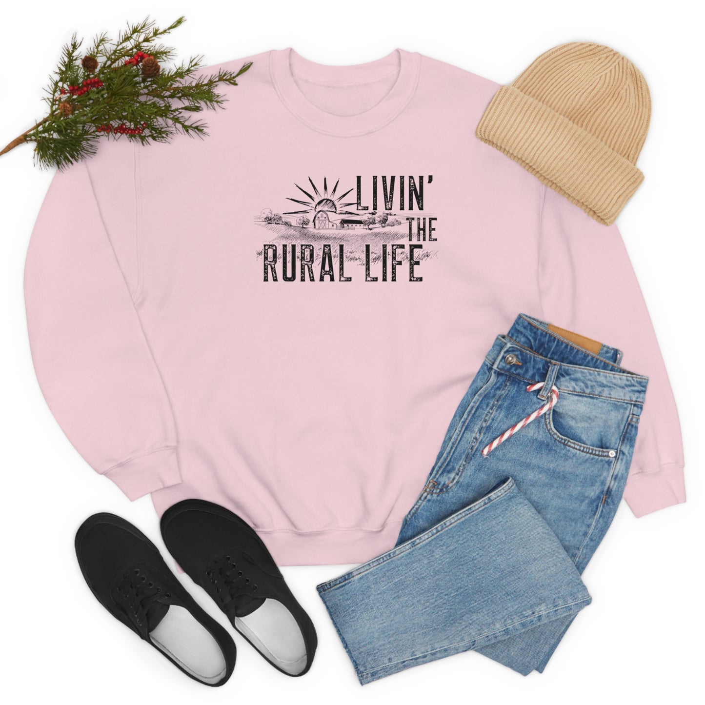 "Livin' the Rural Life" - Unisex Heavy Blend™ Crewneck Sweatshirt