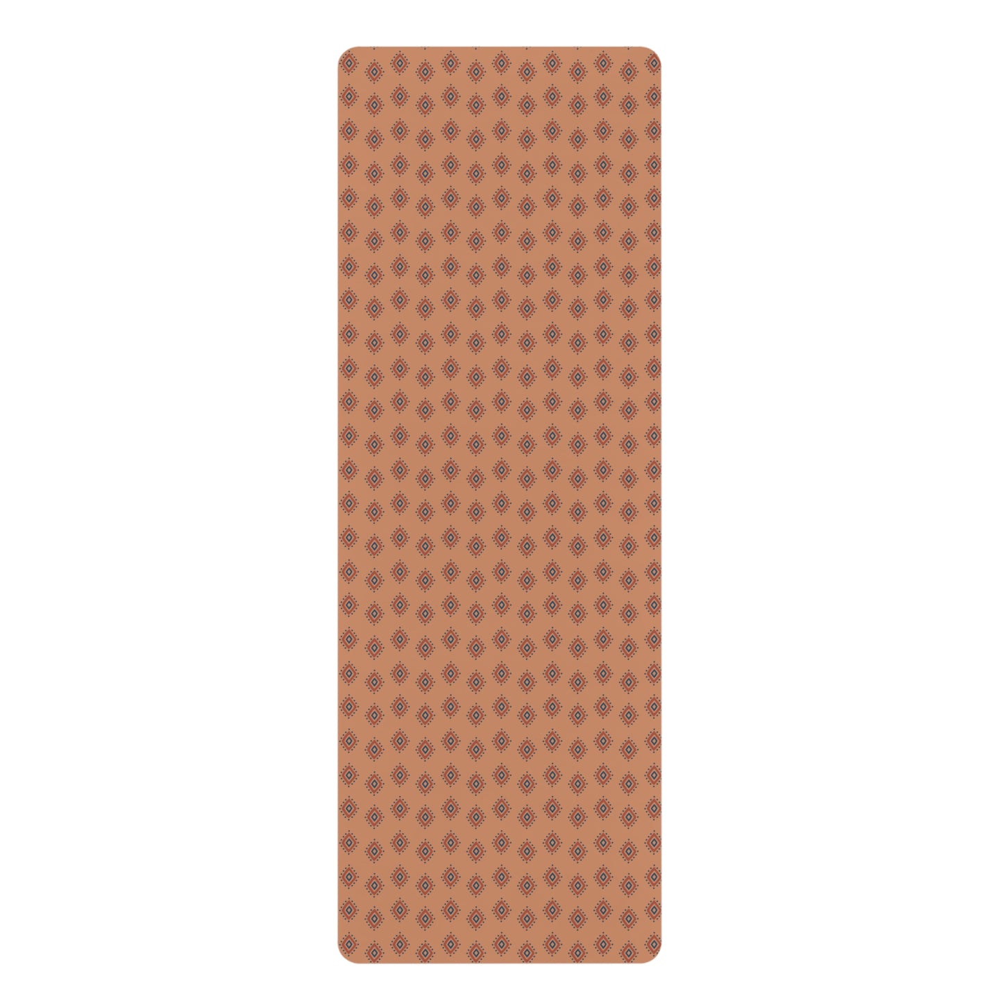 Rust Diamond Southwest Pattern Rubber Yoga Mat