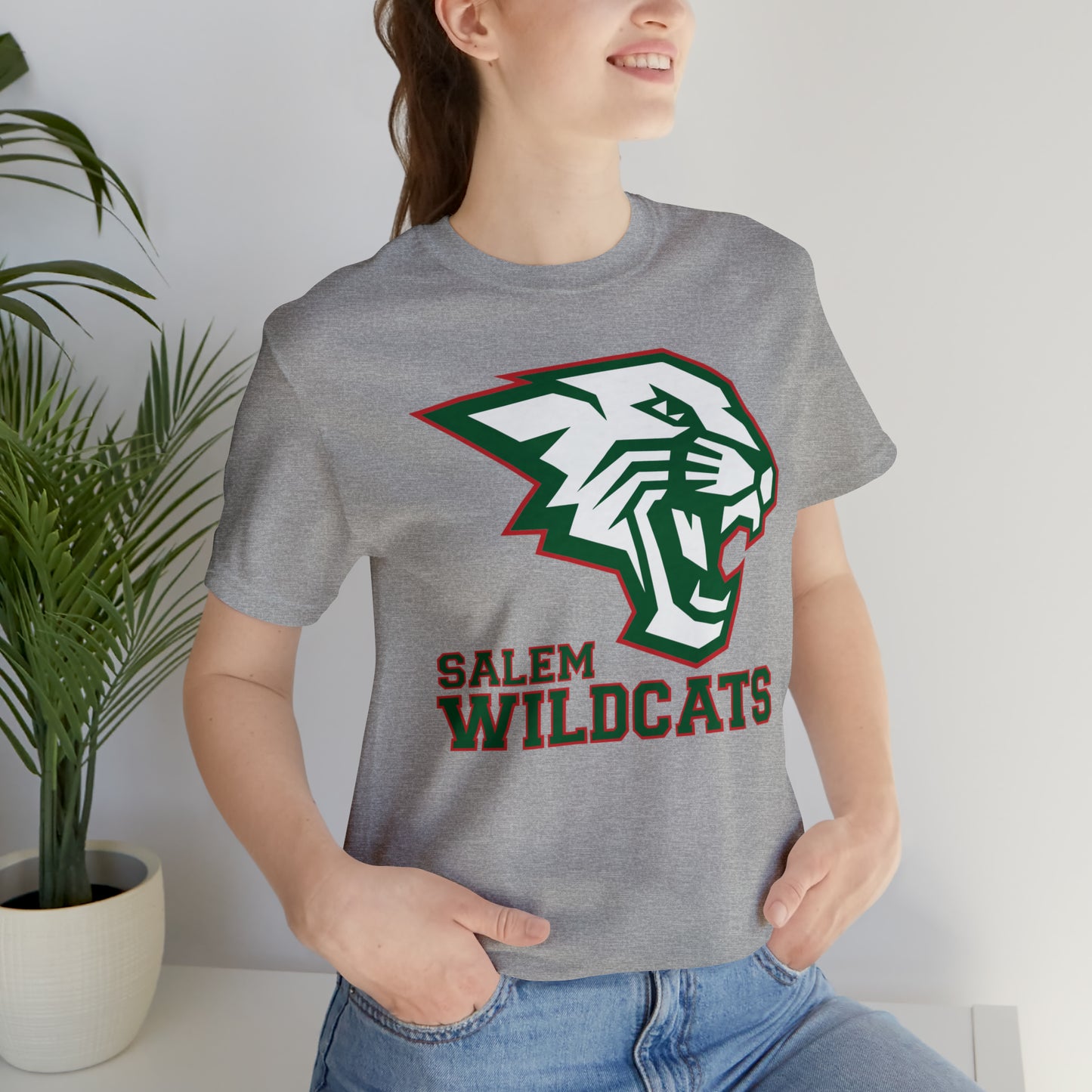 Salem Wildcats Jersey Short Sleeve Tee - Green Print