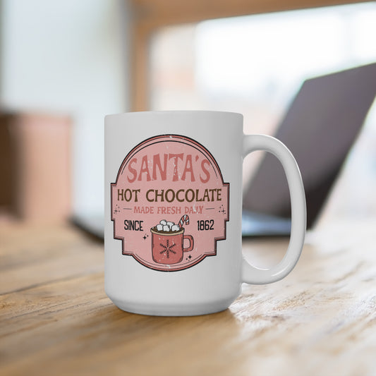 Santa's Hot Chocolate Christmas/ Holiday Mug 15oz