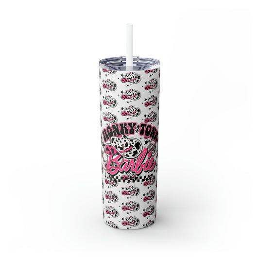 Honky Tonk Girl Country Skinny Tumbler with Straw, 20oz