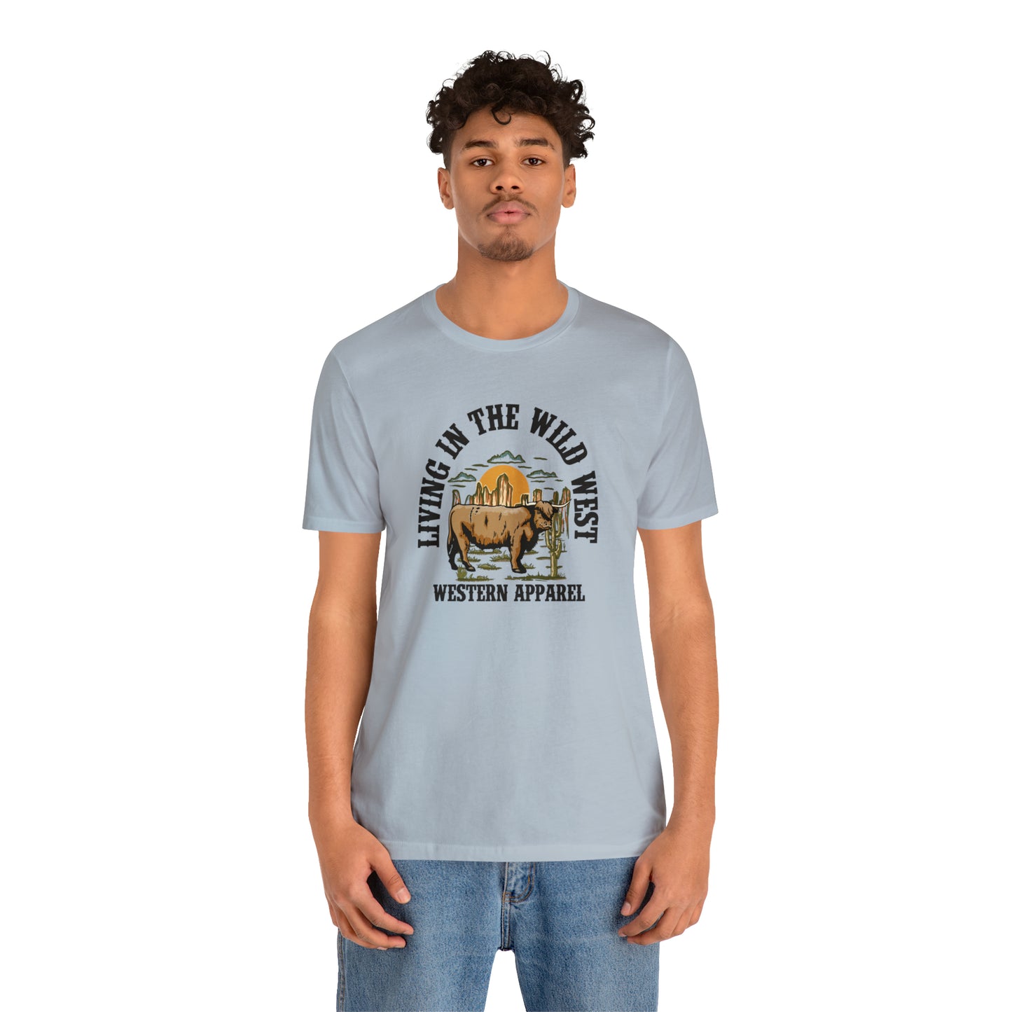 "Living in in the Wildwest" Unisex Jersey Short Sleeve Tee