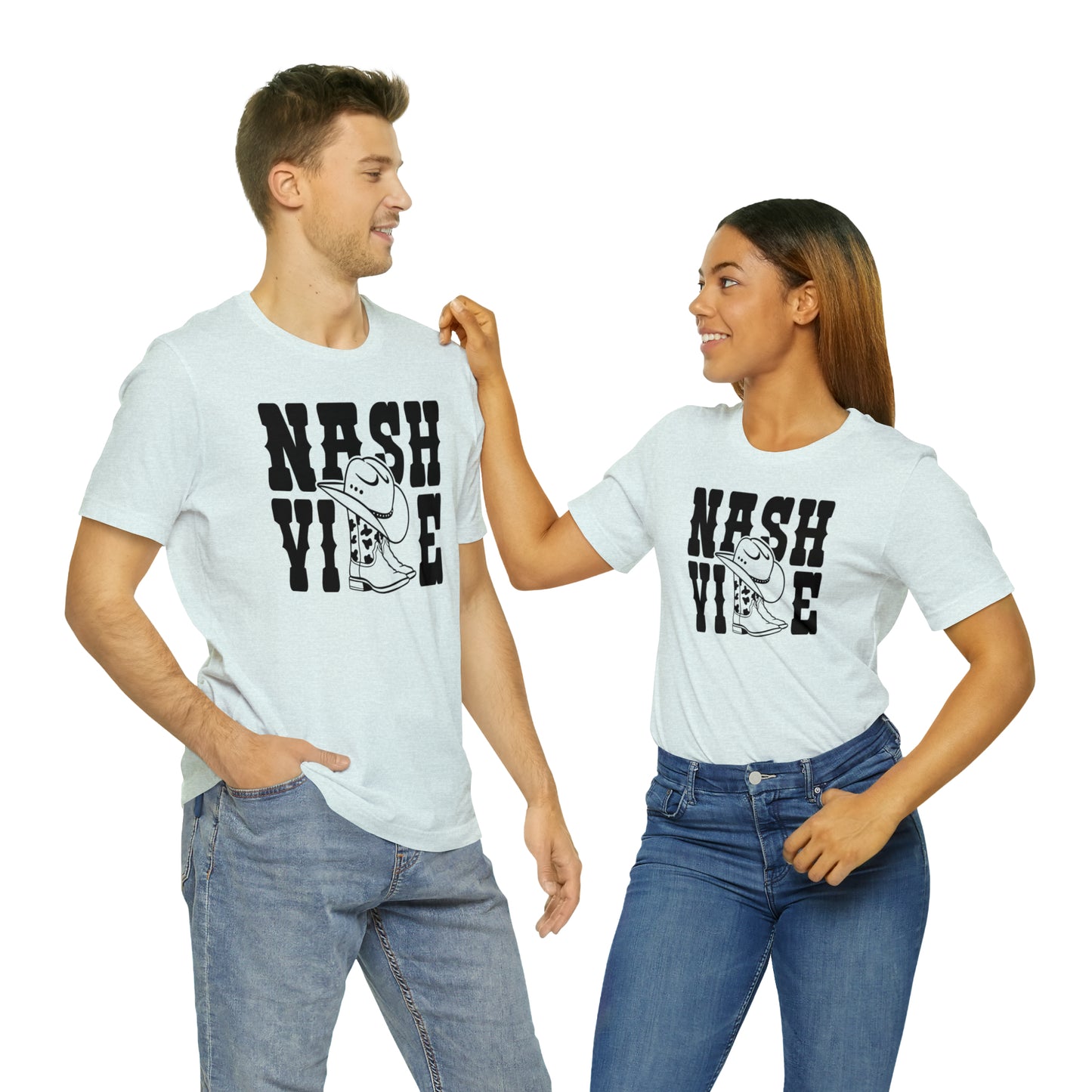 Nashville Country Shirts with Cowboy Boots as LL Unisex Jersey Short Sleeve Tee