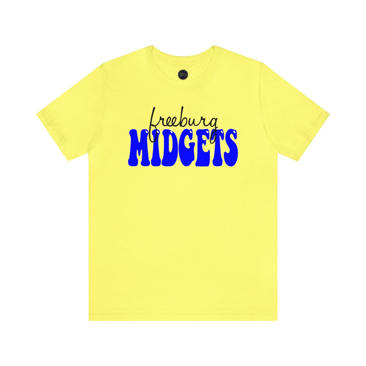 Freeburg Midgets Cursive Bubble Logo Bella Jersey Short Sleeve Tee (Unisex)