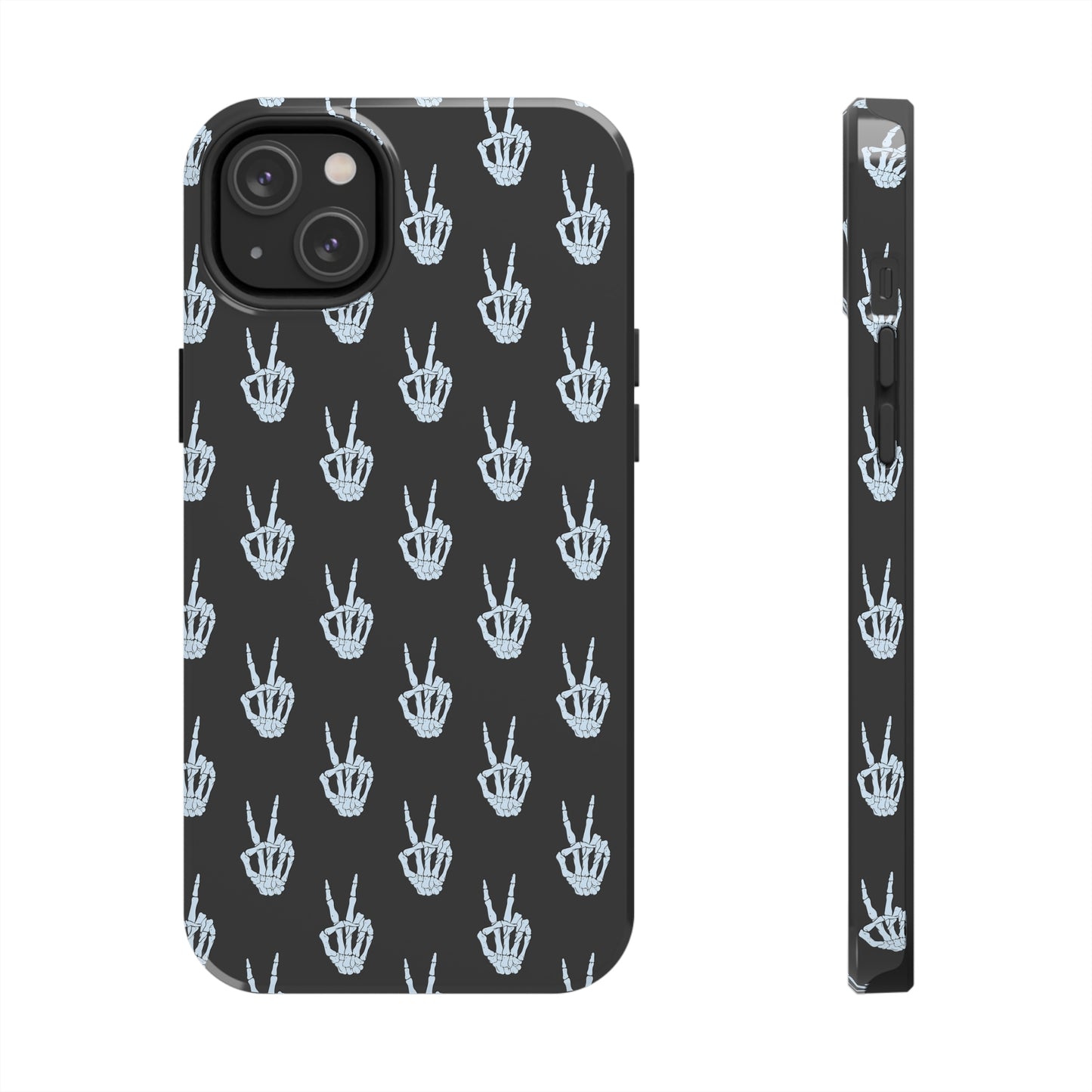 Skeleton Hand Peace Sign Tough Phone Cases