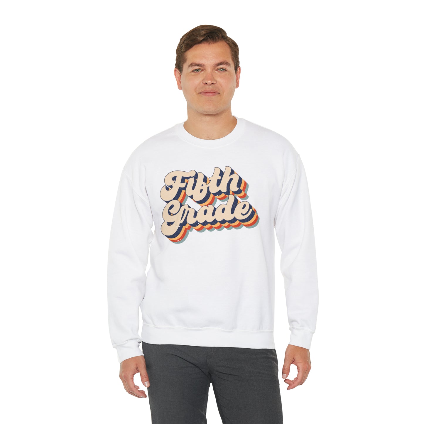 Retro Fifth Grade Unisex Heavy Blend™ Crewneck Sweatshirt