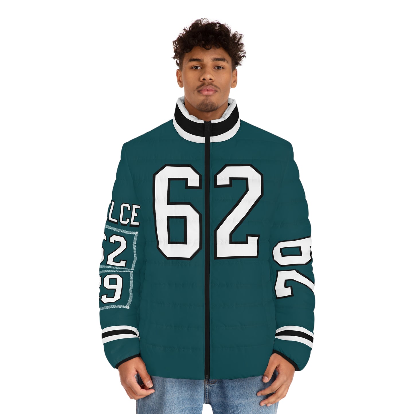 Kelce 62 Custom Game Day Men's Puffer Coat/ Jacket