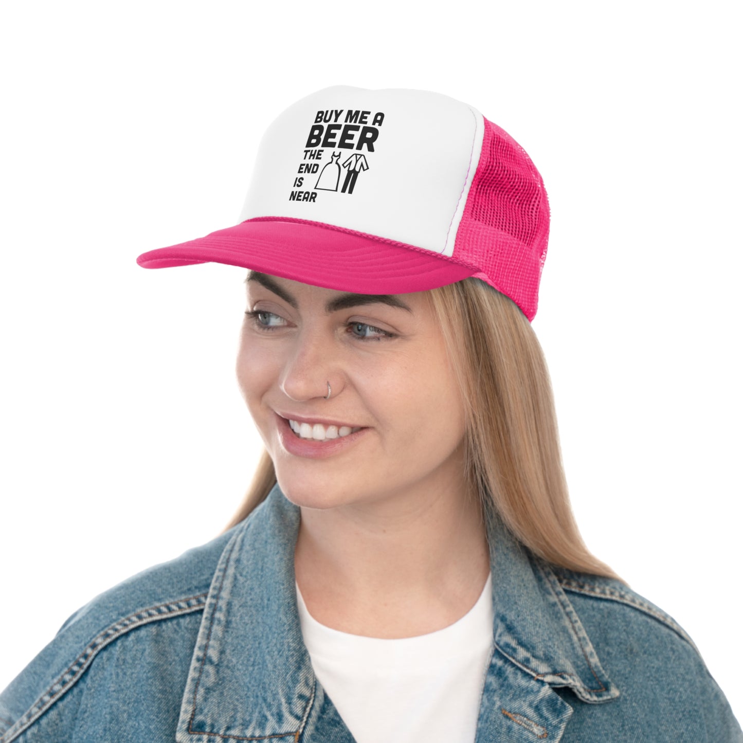 Buy Me A Beer the End is Near Tall Trucker Caps