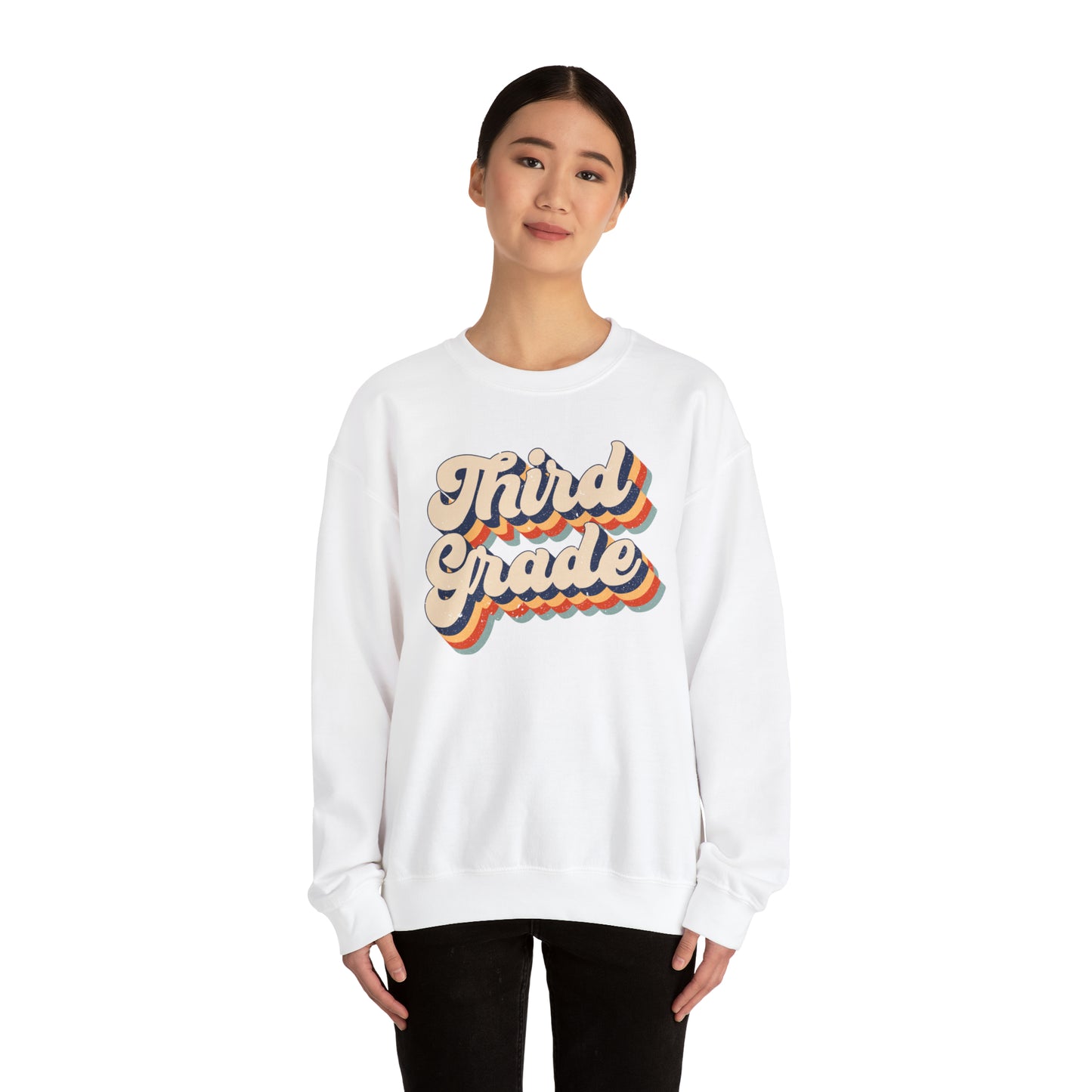 Retro Third Grade Unisex Heavy Blend™ Crewneck Sweatshirt