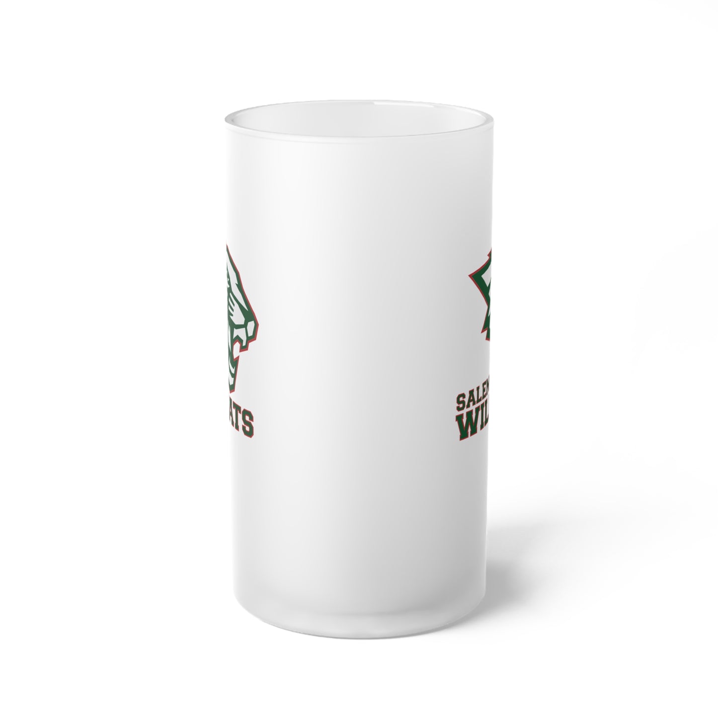 Salem Wildcats Modern Logo Frosted Glass Beer Mug