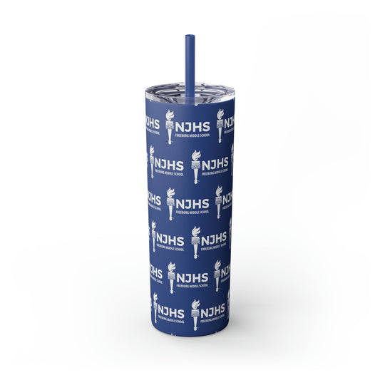 NJHS Logo Skinny Tumbler with Straw, 20oz