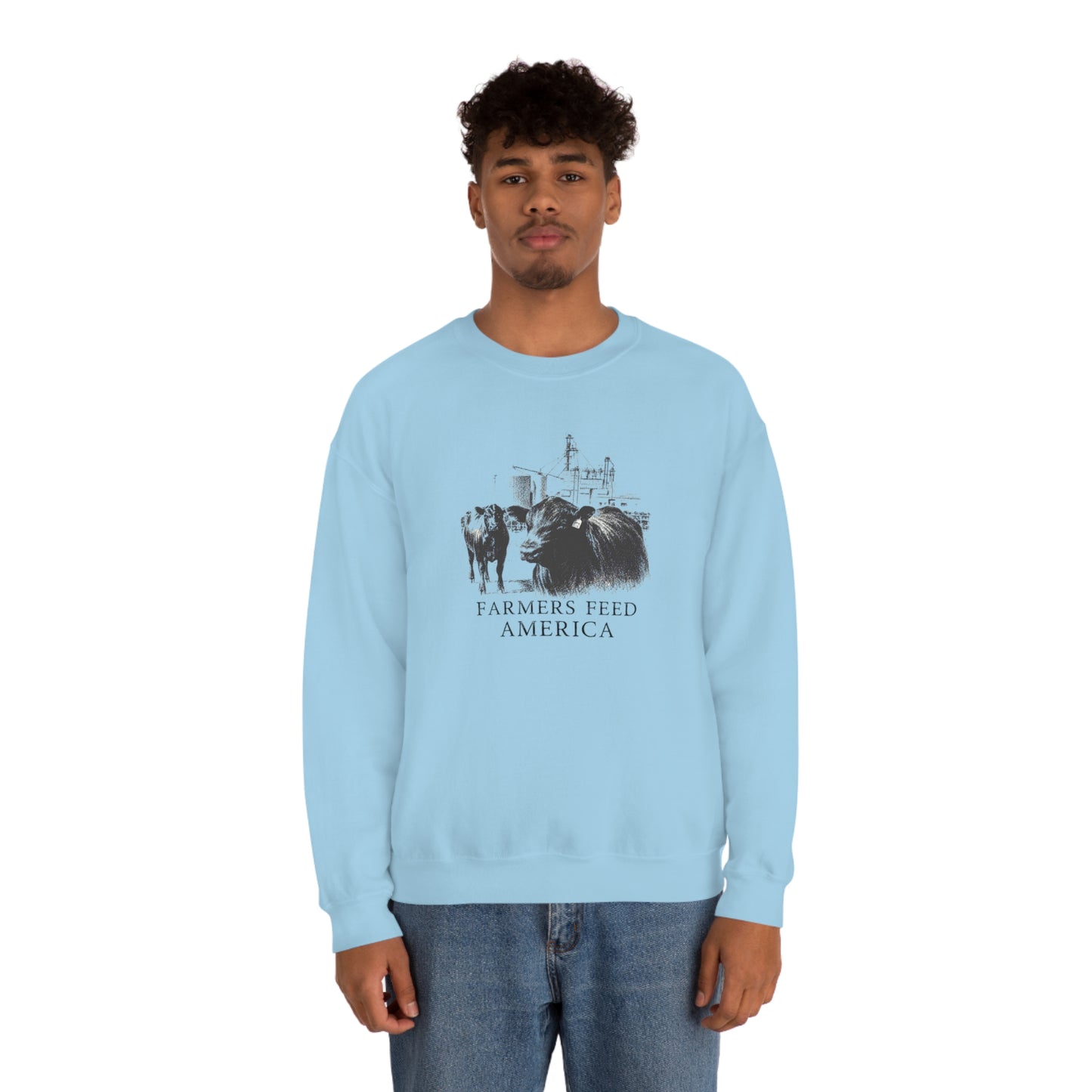 "Farmers Feed America" - Unisex Heavy Blend™ Crewneck Sweatshirt