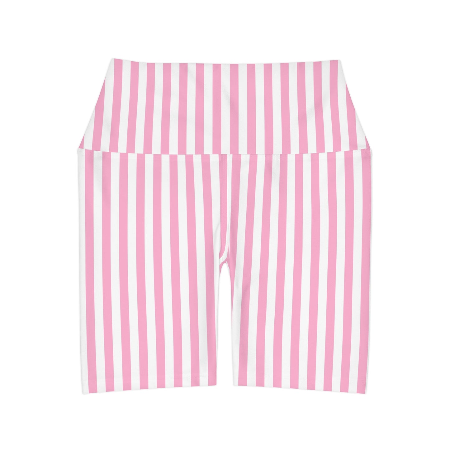 Pink Striped Vertical Yoga Shorts