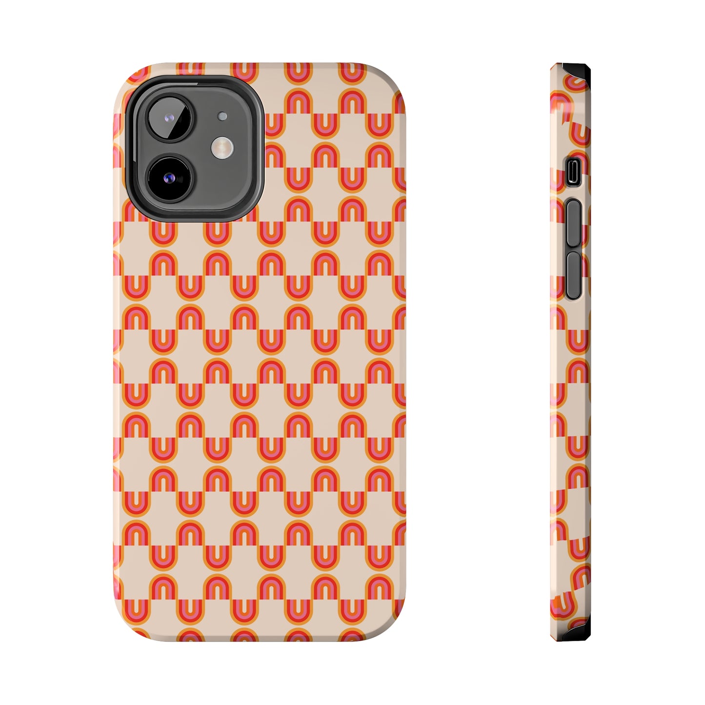 Retro Red Rainbow Pattern Tough Phone Cases