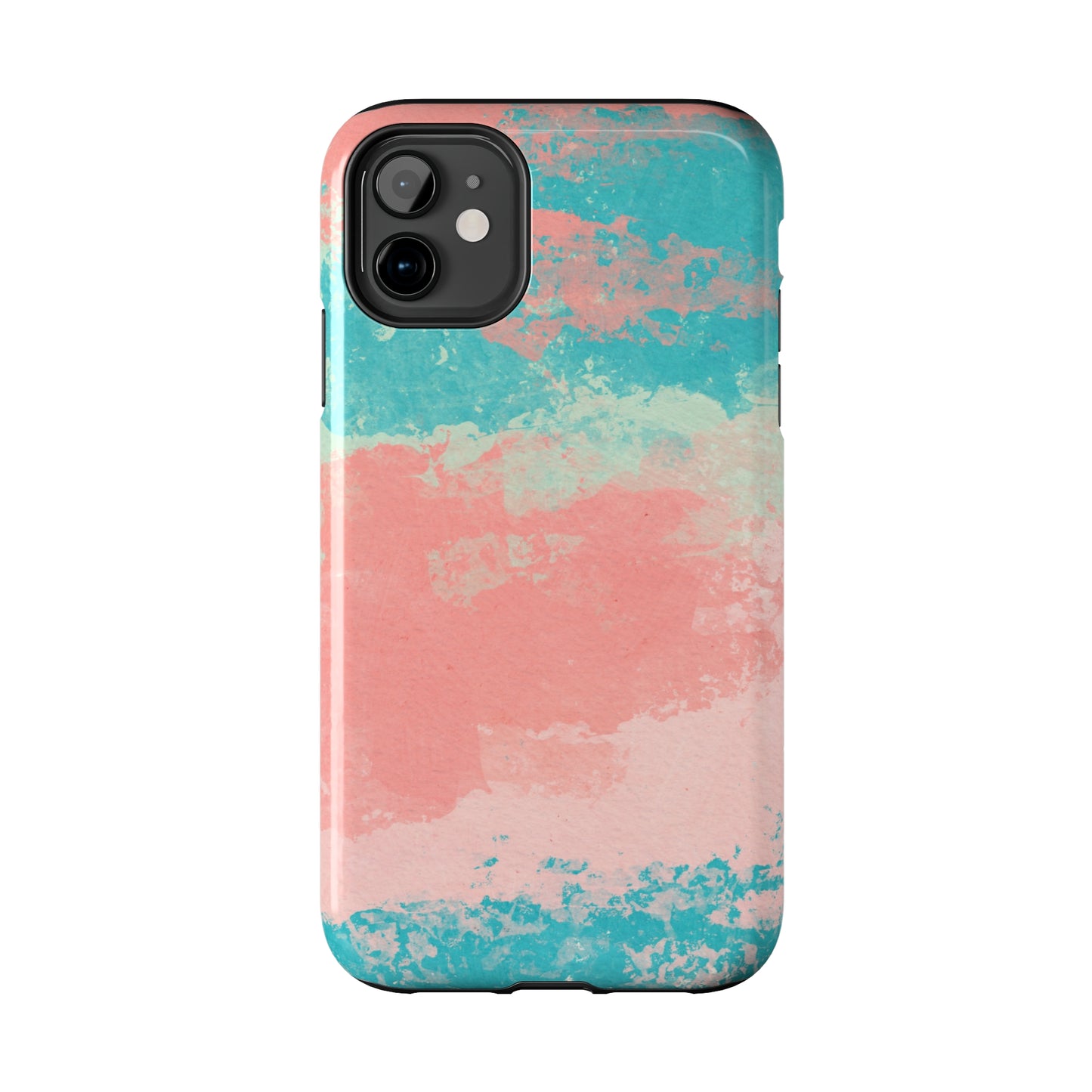 Pink and Turquoise Water Color Tough Phone Cases