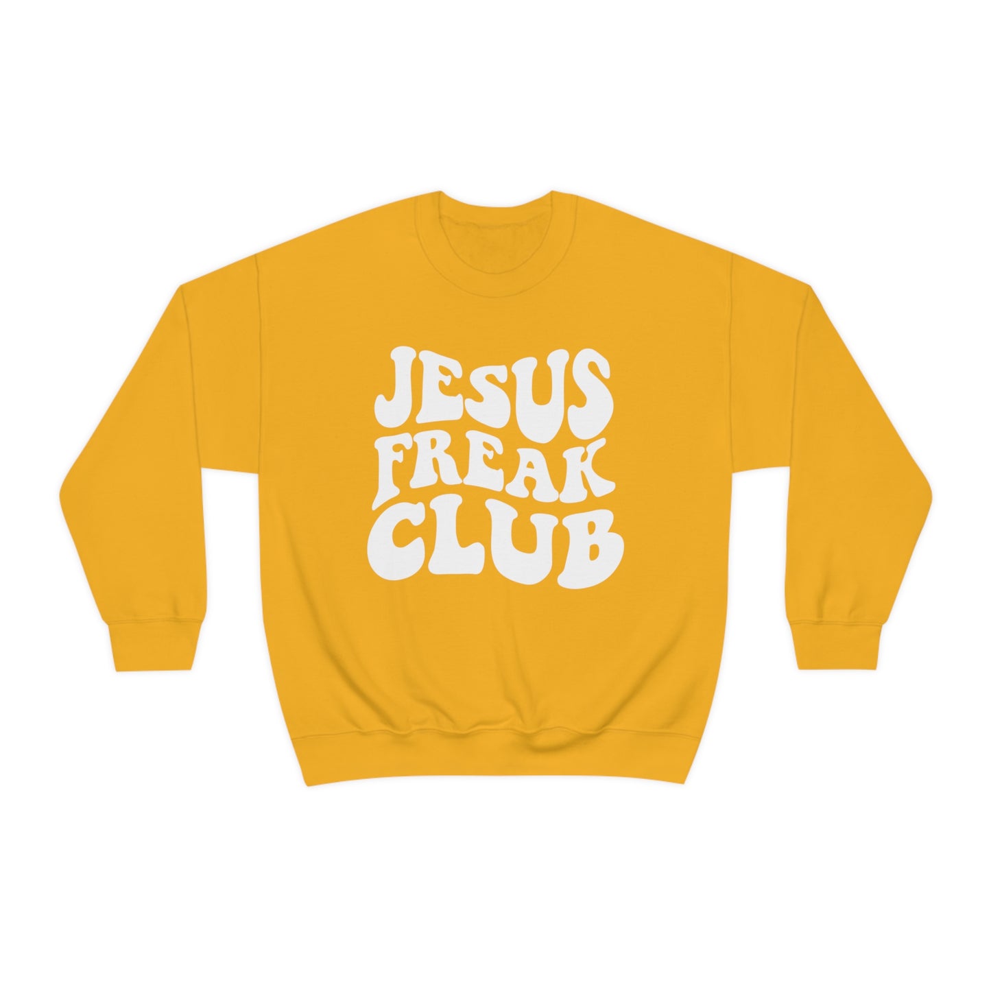 Vintage Jesus Freak Club White Logo Unisex Heavy Blend™ Crewneck Sweatshirt