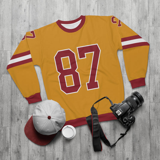 Swift Football Burgundy Cuff/Burgundy Numbers Sweatshirt - Burgundy/Burgundy