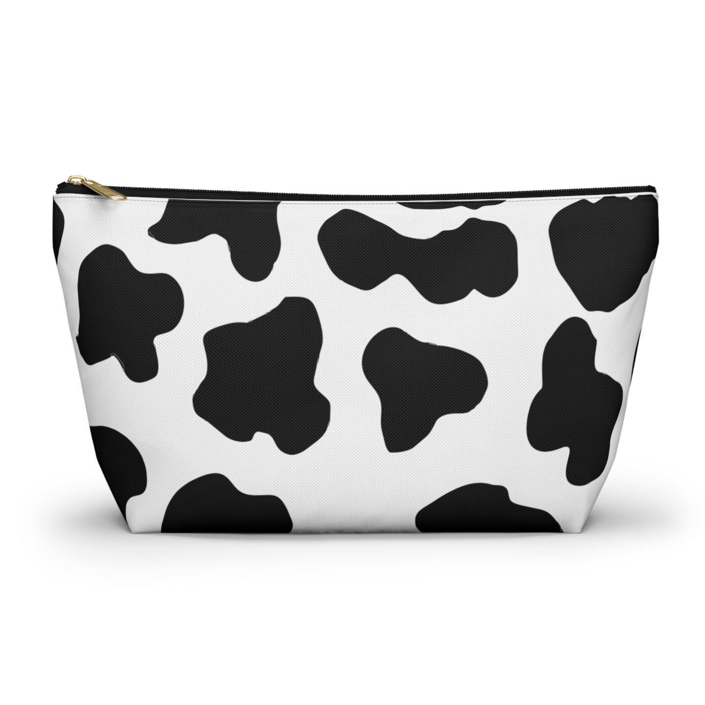 Country Black and White Cow Print Design Accessory Pouch w T-bottom