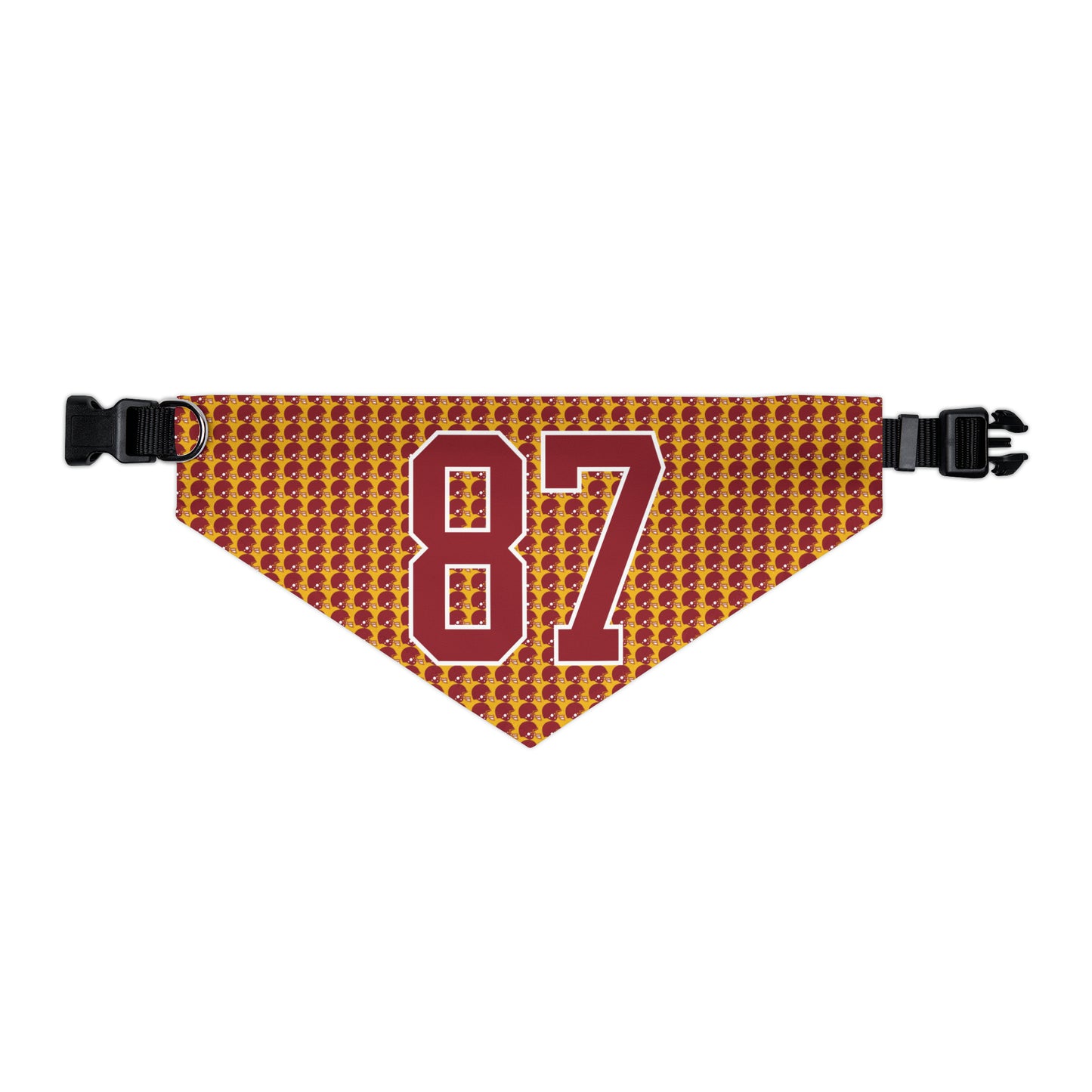 Football Helmet Pattern 87 Swift and Kelce Pet Bandana Collar