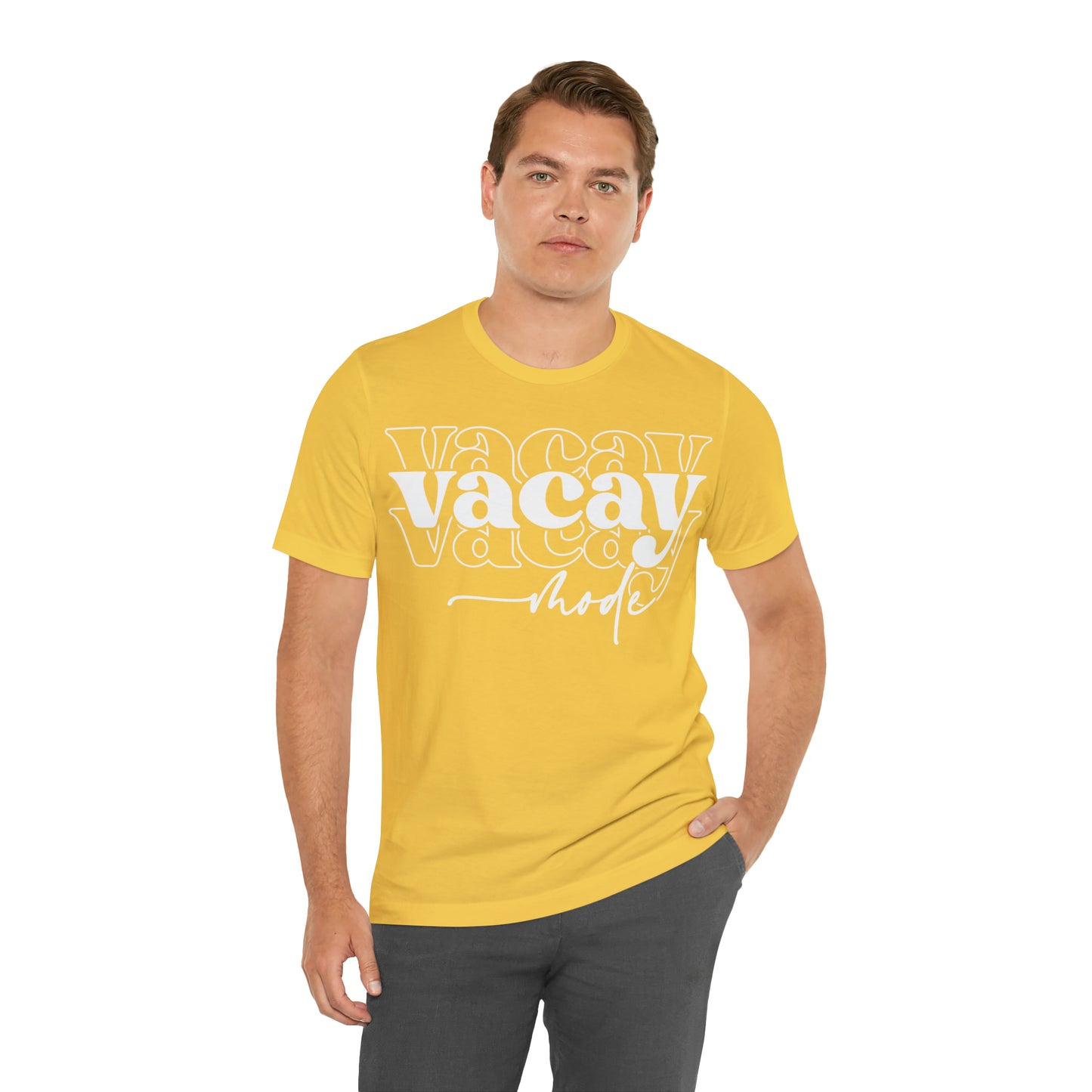 "Vacay Mode" Unisex Jersey Short Sleeve Tee