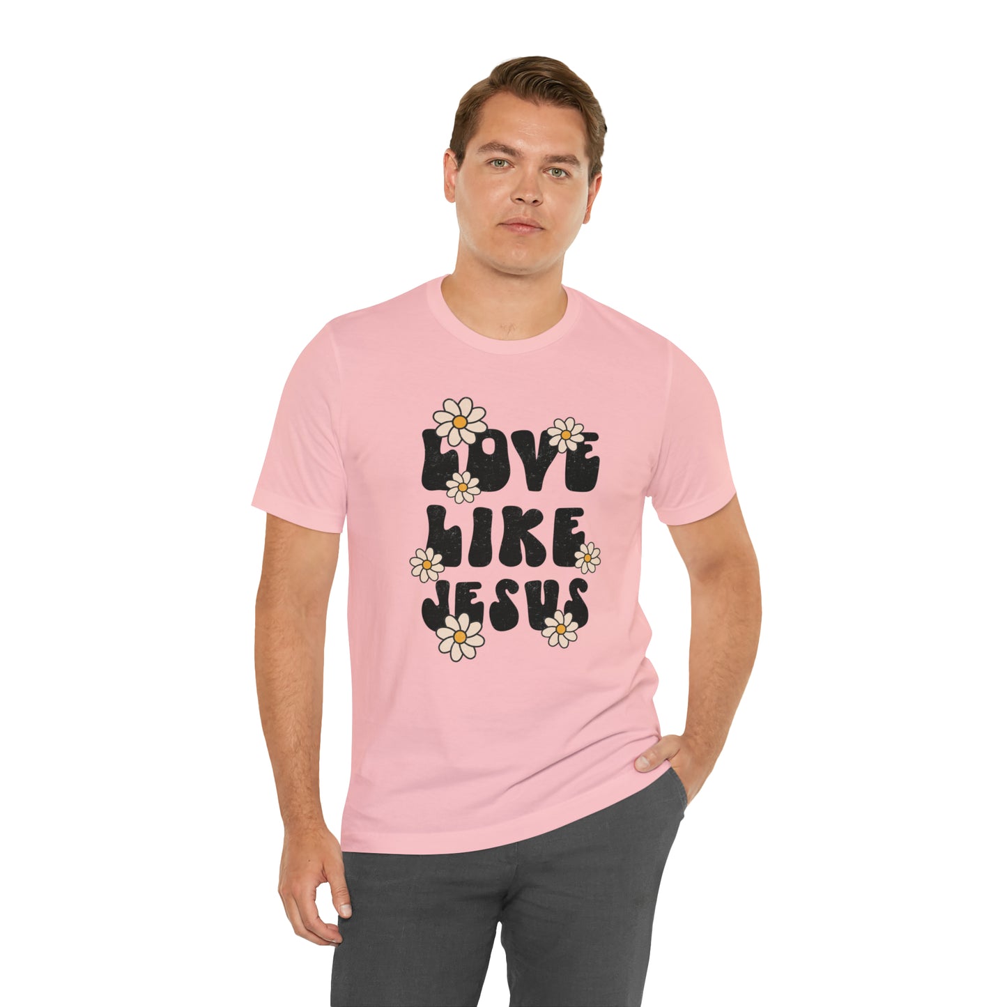 Distressed Daisy Love Like Jesus T-Shirt