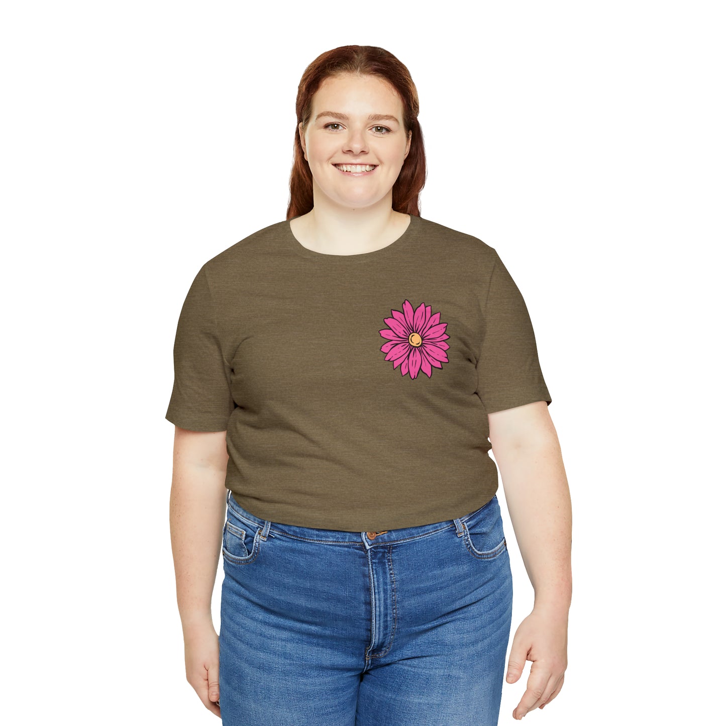 TWO SIDED Positive Energy T-Shirt (Flower on Front - Positive Energy on Back) Christian T-Shirt