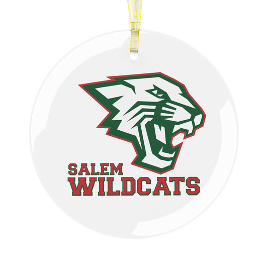 Salem Wildcats Glass Ornament