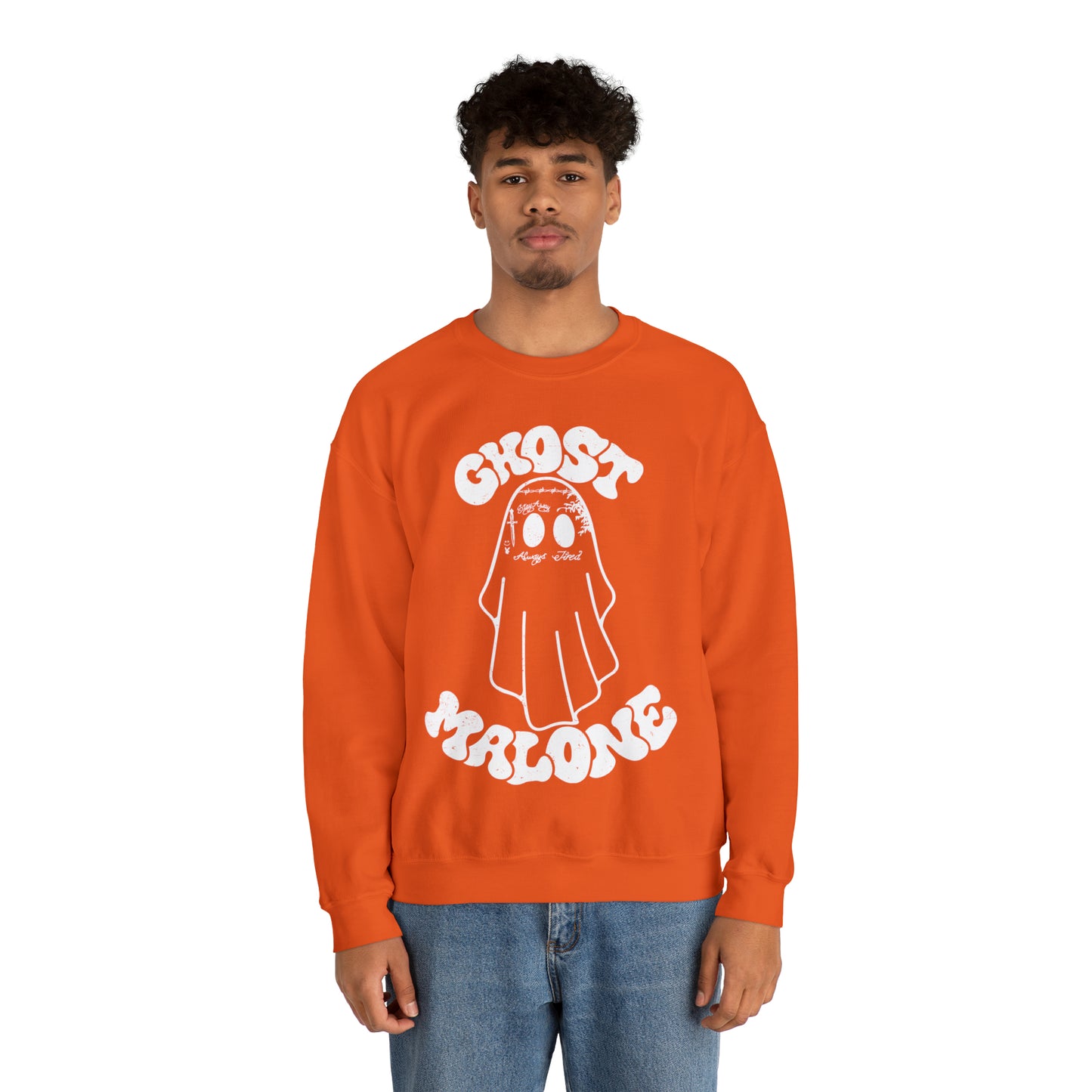 Ghost Malone Halloween Heavy Blend™ Crewneck Sweatshirt