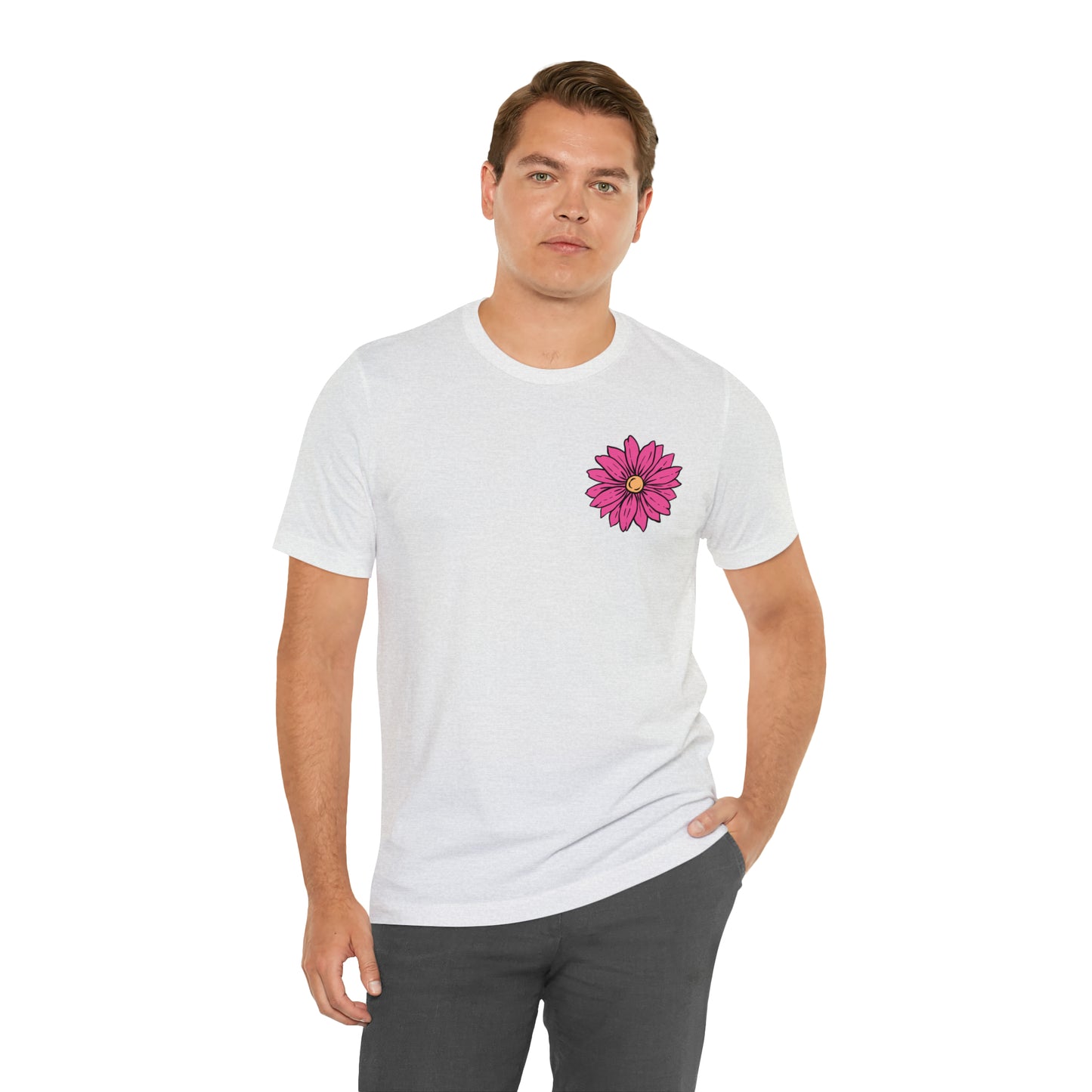 TWO SIDED Positive Energy T-Shirt (Flower on Front - Positive Energy on Back) Christian T-Shirt