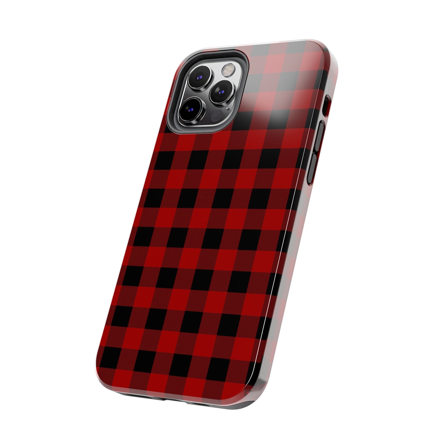 Red and Black Plaid Tough Phone Cases