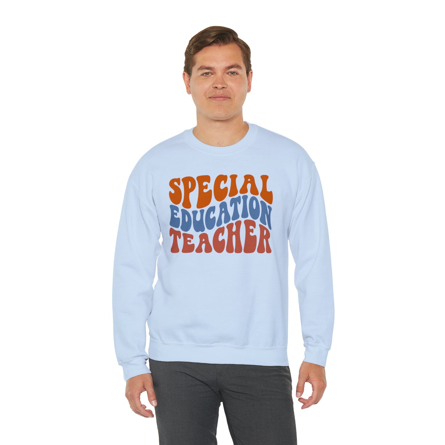 Retro Warm Colored Special Education Teacher Unisex Heavy Blend™ Crewneck Sweatshirt