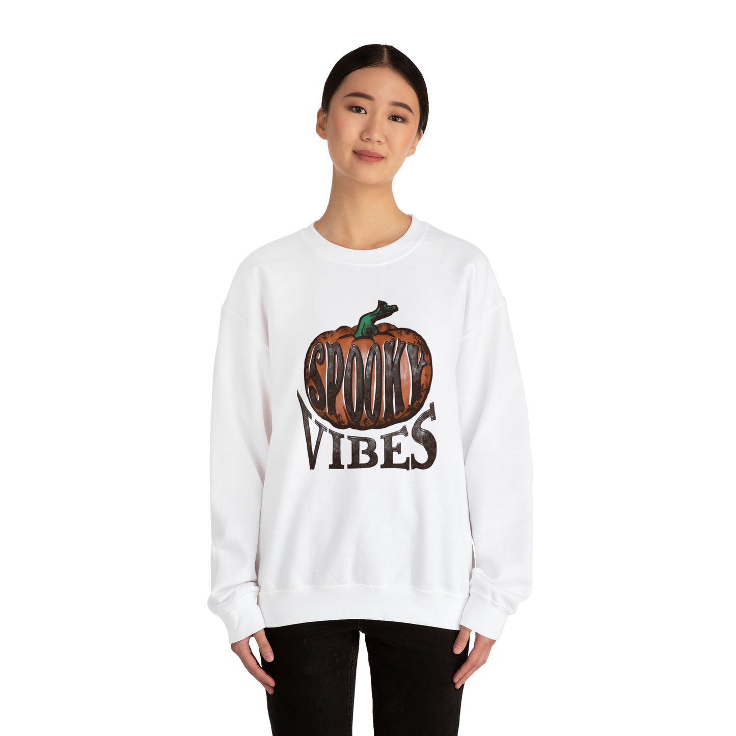 Spooky Vibes Fall Halloween Unisex Heavy Blend™ Crewneck Sweatshirt