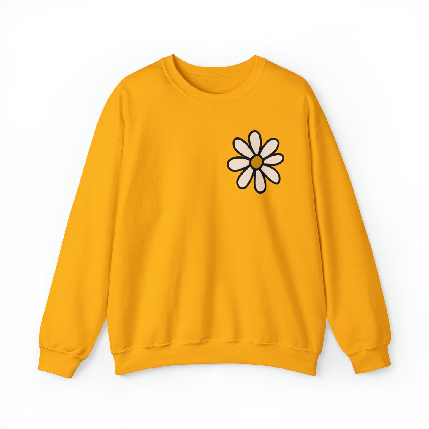 Distressed Daisy Love Like Jesus -  Front and Back Design Heavy Blend™ Crewneck Sweatshirt