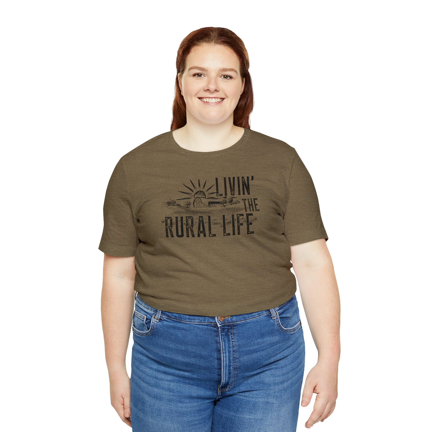 "Livin' the Rural Life" Unisex Jersey Short Sleeve Tee