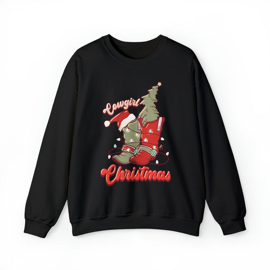 Cowgirl Christmas Unisex Heavy Blend™ Crewneck Sweatshirt