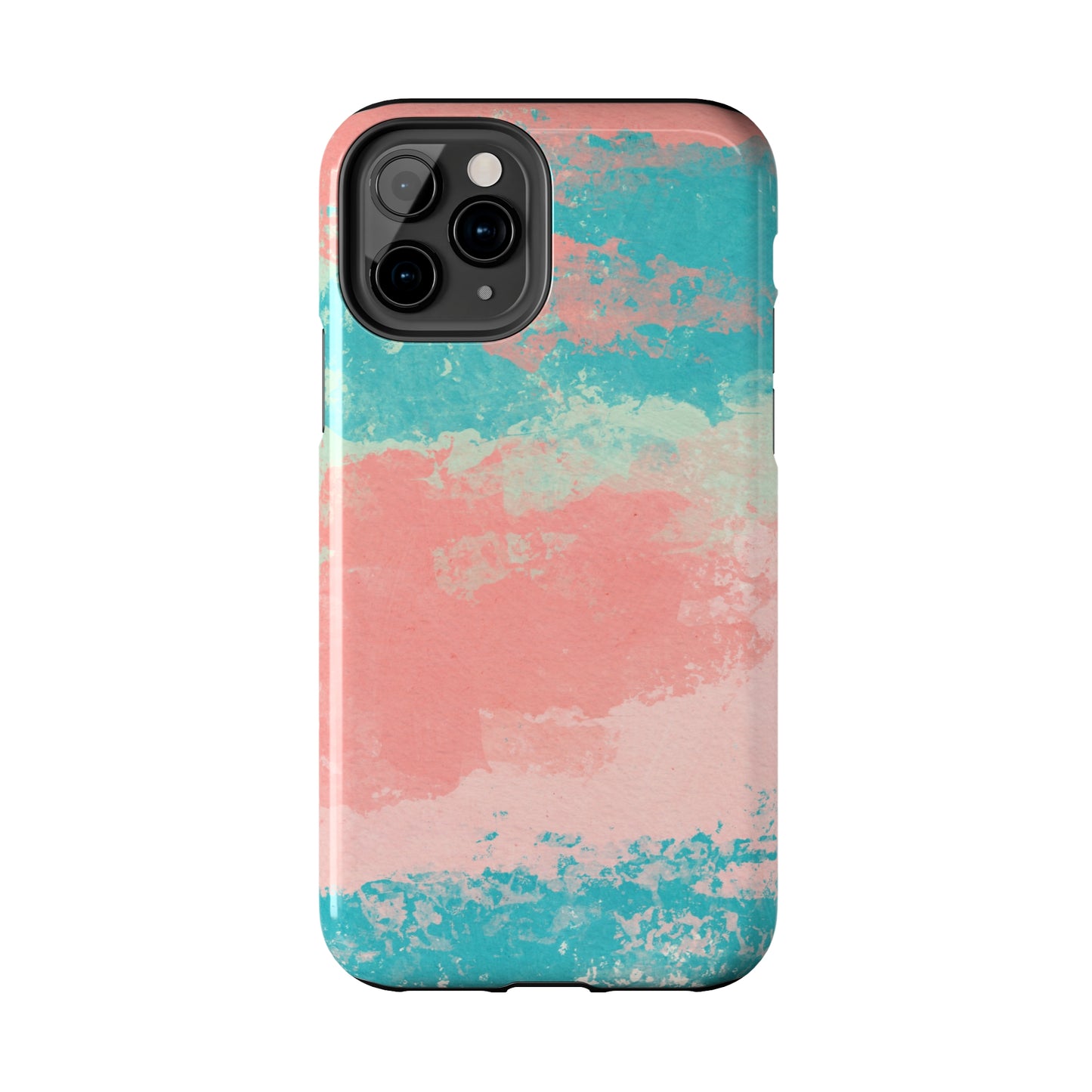 Pink and Turquoise Water Color Tough Phone Cases