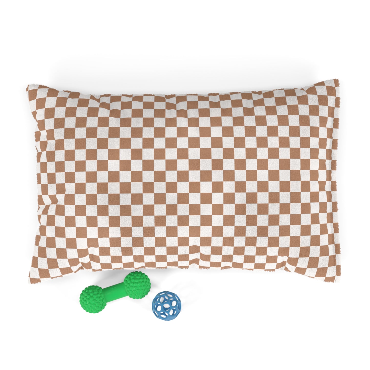 Tan Checkerboard Pet Bed