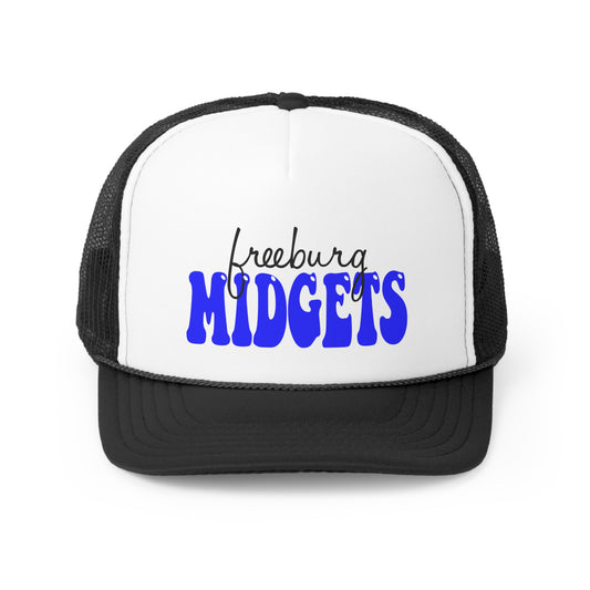 Freeburg Midgets Cursive Bubble Trucker Caps