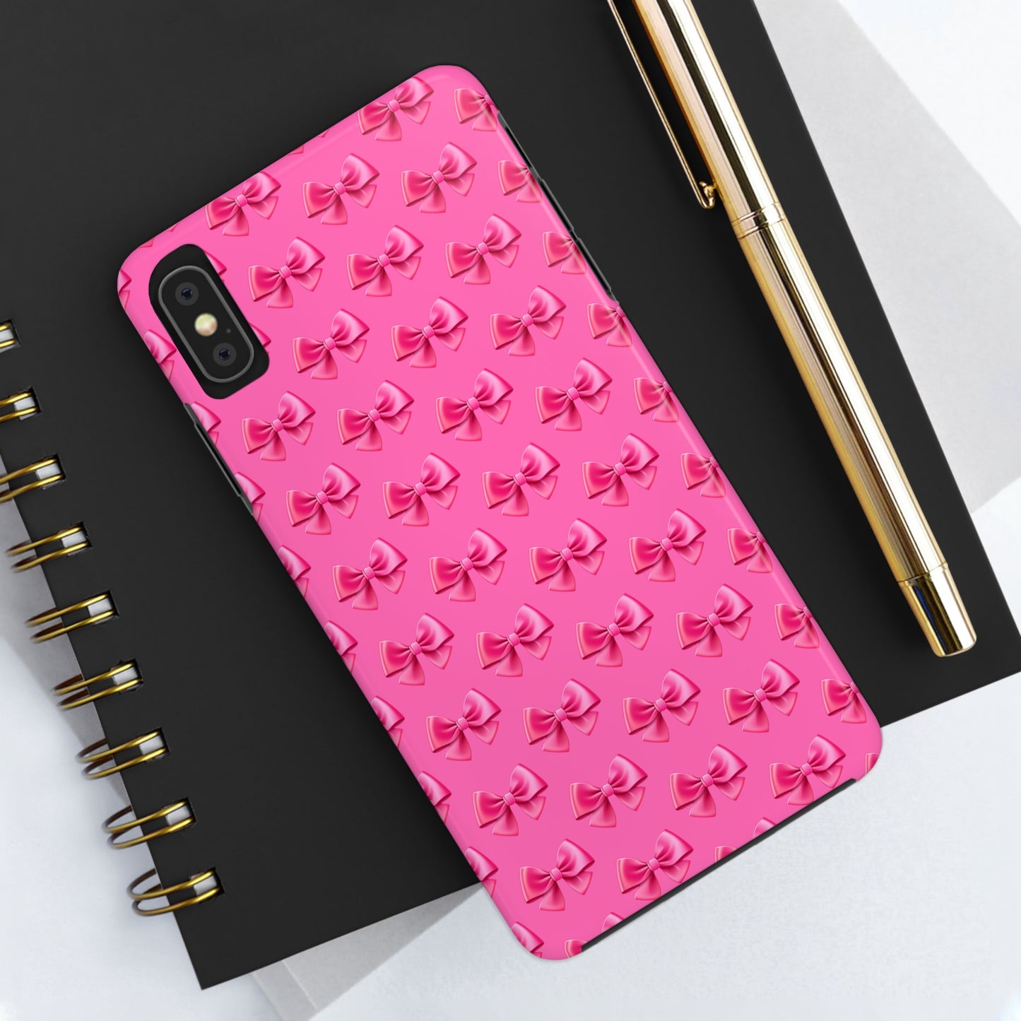 Barbie Pink Bows Themed Tough Phone Cases