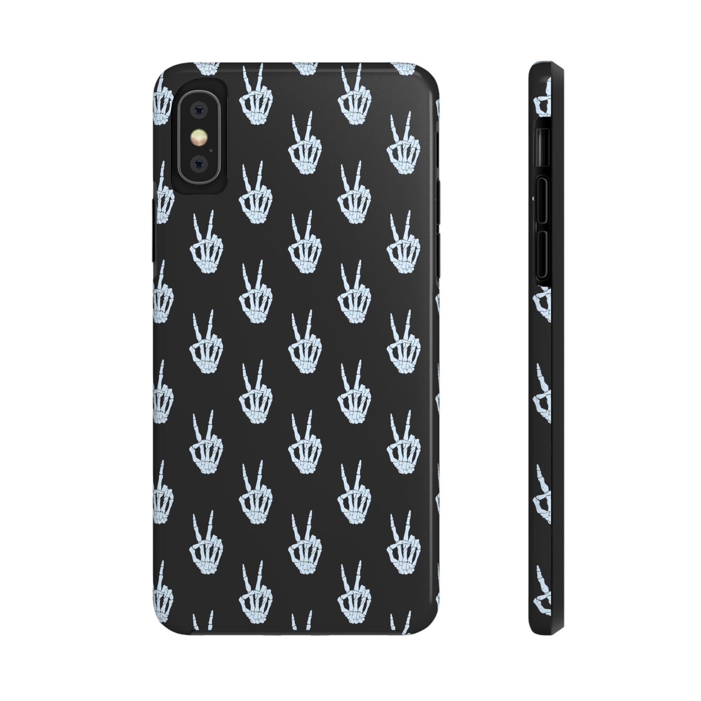 Skeleton Hand Peace Sign Tough Phone Cases