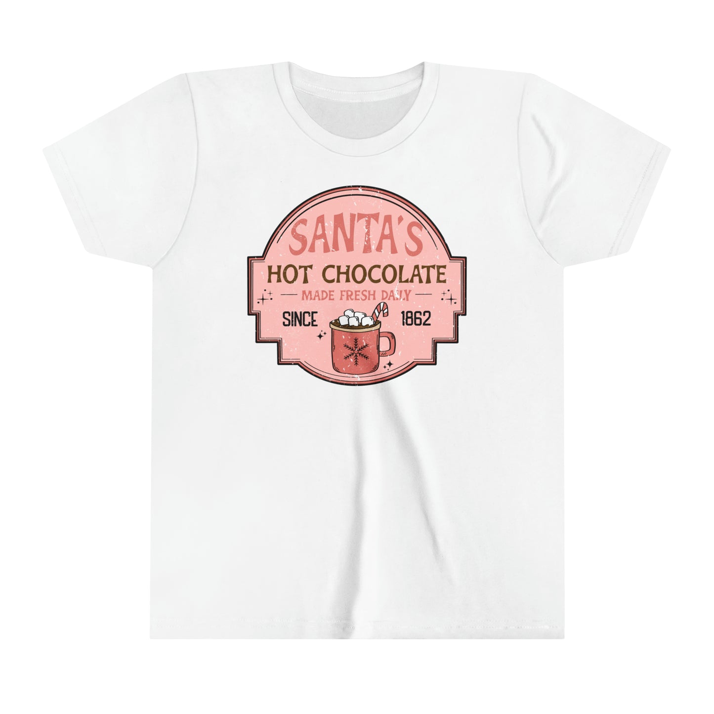 YOUTH - Santa's Hot Chocolate Christmas/ Holiday Youth Short Sleeve Tee