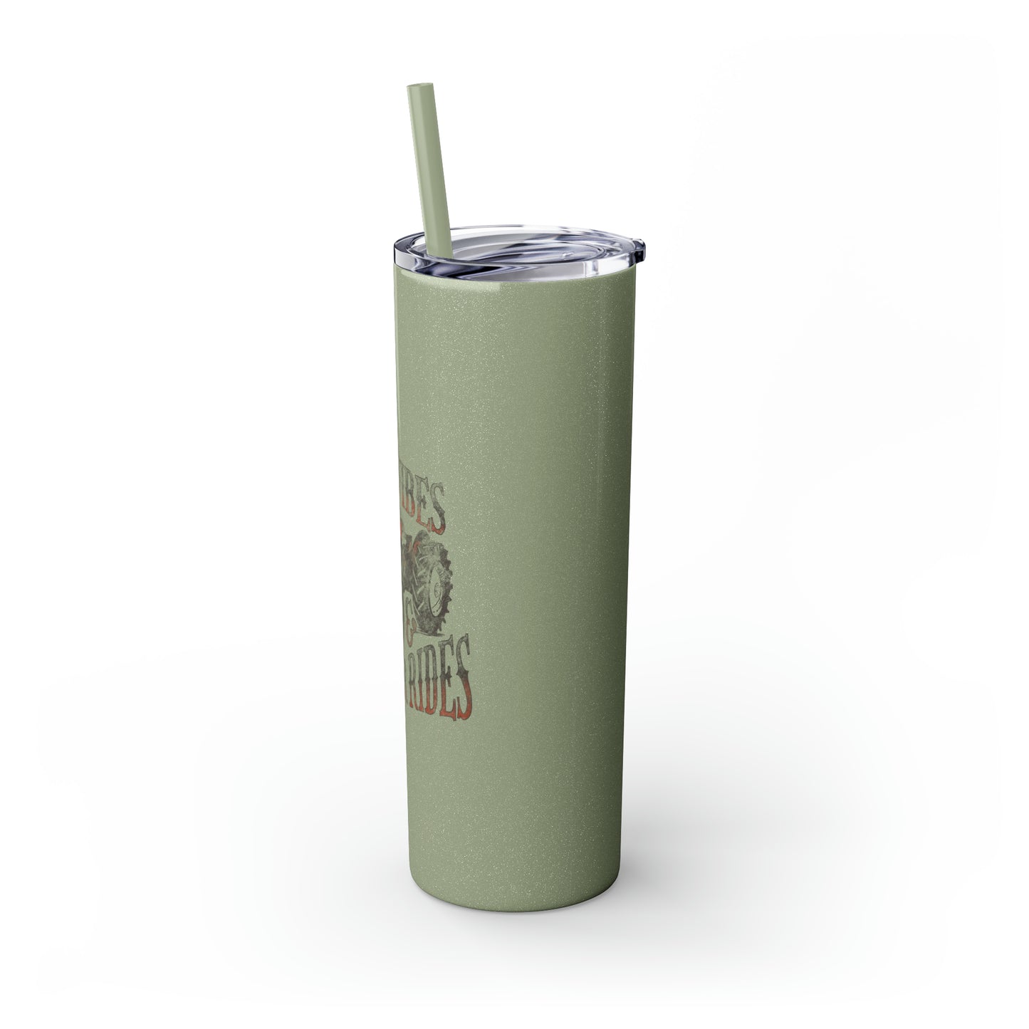 Country Cow Print  Skinny Tumbler with Straw, 20oz