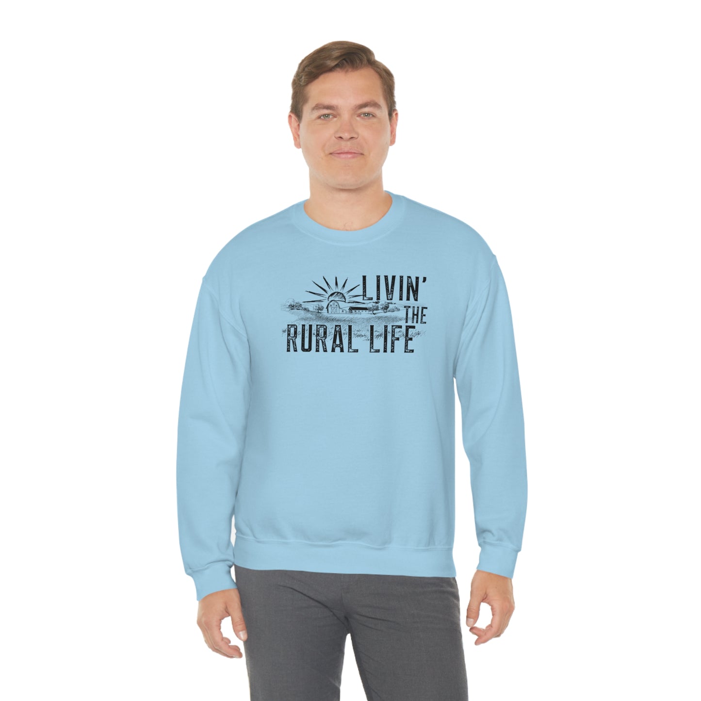 "Livin' the Rural Life" - Unisex Heavy Blend™ Crewneck Sweatshirt