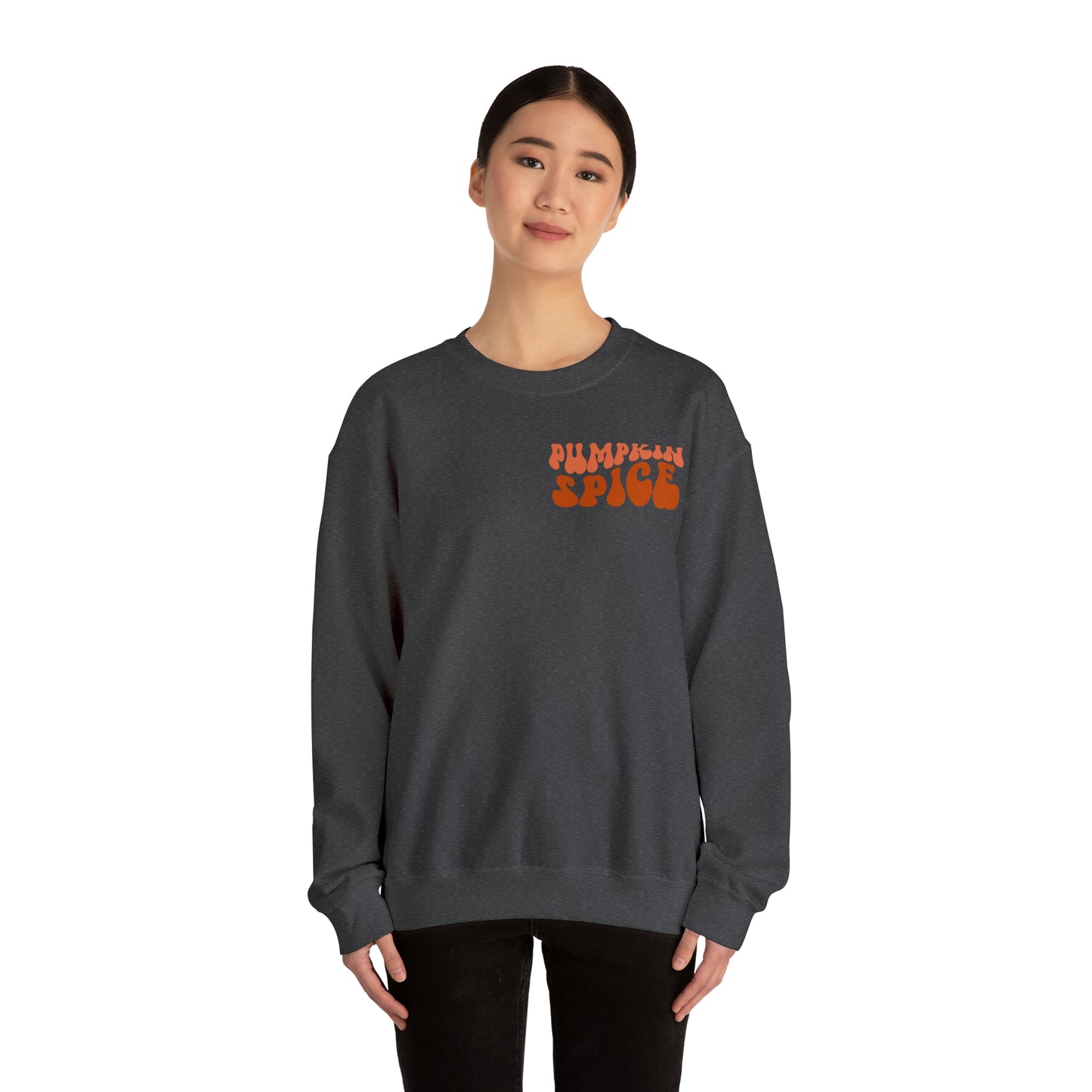 Pumpkin Spice and Chill (Front and Back) Design Heavy Blend™ Crewneck Sweatshirt