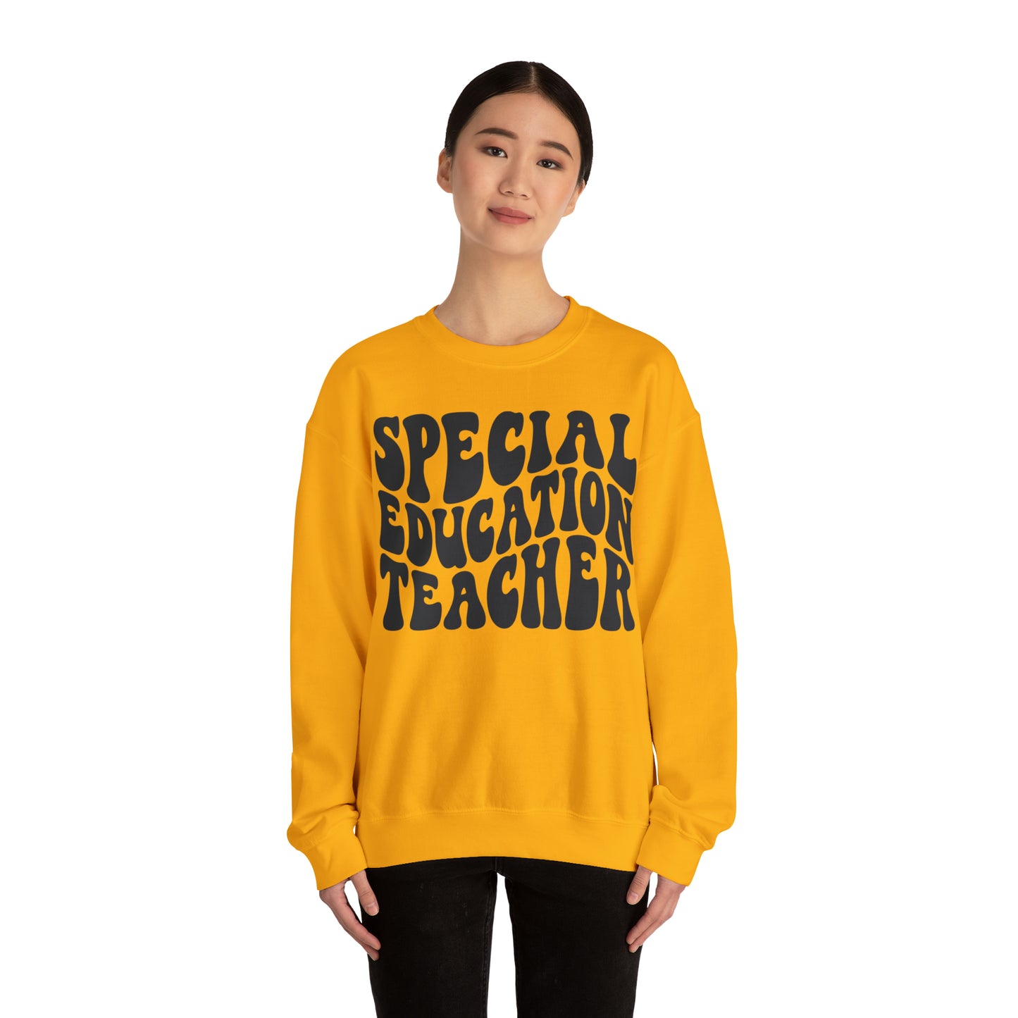 Special Education Teacher Black Logo Unisex Heavy Blend™ Crewneck Sweatshirt