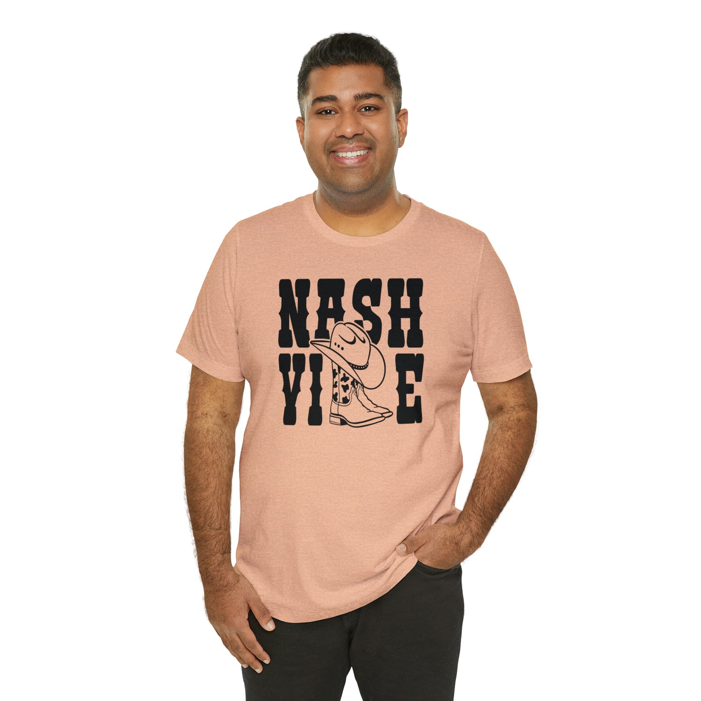 Nashville Country Shirts with Cowboy Boots as LL Unisex Jersey Short Sleeve Tee