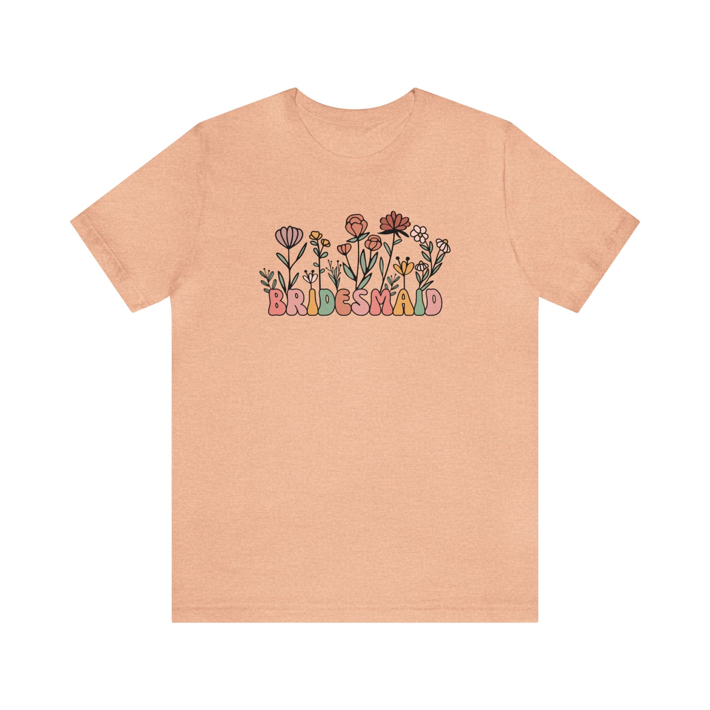 Boho Floral Bridesmaid T-Shirt