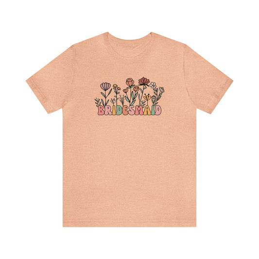 Boho Floral Bridesmaid T-Shirt