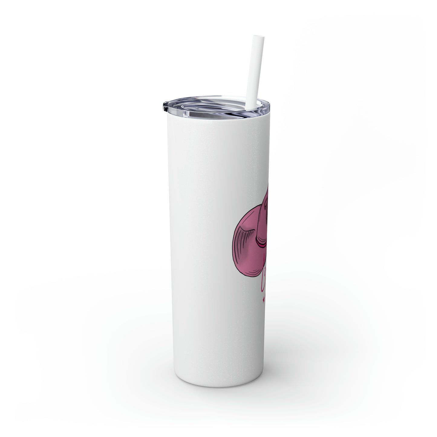 Living Like Dolly  Skinny Tumbler with Straw, 20oz